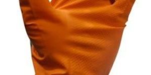 Orange Rubber Household Gloves
