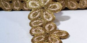 Antic Colour Cutwork Zari Lace