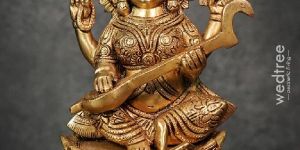Brass Saraswati Statue