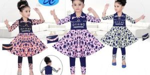Girls Cotton Frock Legging Set