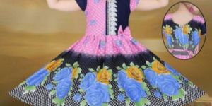 Girls Half Sleeves Frock