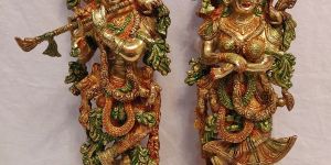 20 Inch Brass Radha Krishna Statue