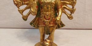 Brass Panchmukhi Hanuman Statue