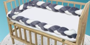 250 Cm Handmade Braided Cot Bumper