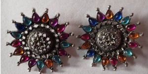 Oxidized Earring