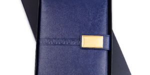 NAVY BLUE PU LEATHER DIARY