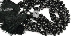 Black Spinel Teardrop Beads