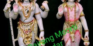 Marble Shiv Parvati Statue