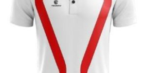 White Mens Cricket T Shirt