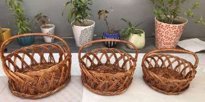 eco-friendly cane fruit gift hamper basket