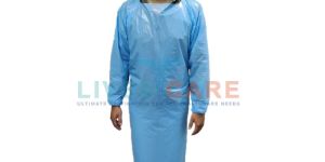 Plastic Isolation Gown with Elastic Cuff