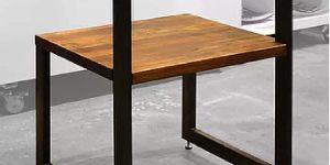 DG DEXAGLOBAL Steel Wood Dining Chair