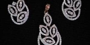 Amethyst Diamond Pendant Set