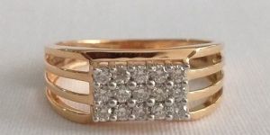 Mens Gold Diamond Ring