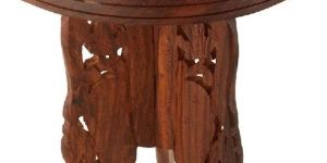 Wooden Folding Side Table 12 Inch