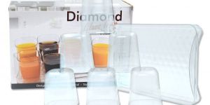 Plastic Glasses Set with Tray