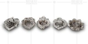 White Metal Diya