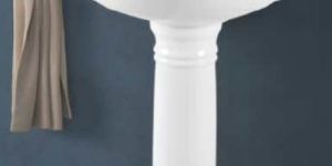 Ceramic Star Gold Pedestal Wash Basin