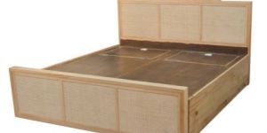 Steam Beech Wood and Cane Bed