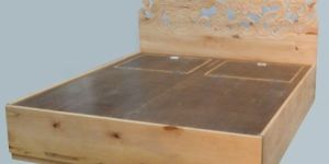 Steam Beech Wood Carved Bed