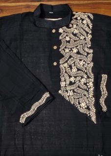 Mens Black Kurta