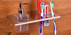 LIQUIT DISPENSER WITH SOAP DISH GLASS