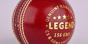 Legend Red Leather Cricket Ball