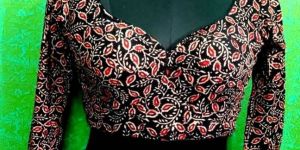 Ajrakh Designer Celebrirty Cut Blouse Inspired by Sabyasachi