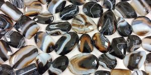 Natural Black Banded Agate Gemstone