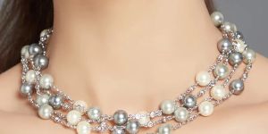 Silver Plated Fresh Water Pearls Necklace