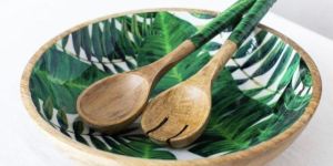 Wooden Bowl with Spoon