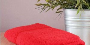 Red Bath Towel