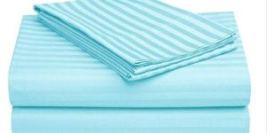 Sky Blue Satin Double Bed Sheet