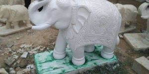 Marble Elephant Statue
