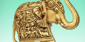 6 Inch Brass Elephant Statue