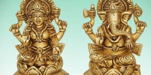 Brass Laxmi Ganesha Statue