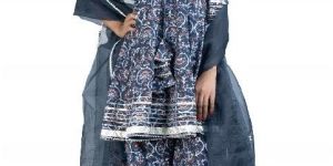 Ladies Flared Kurta Palazzo with Dupatta
