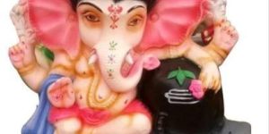 8 Inch Clay Shiv Ganesh Statue