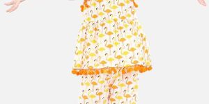 Flamingo Print Cotton Top Harem