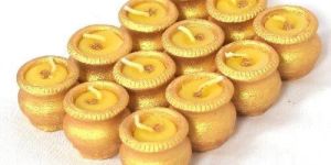 Golden Terracotta Matki Diya