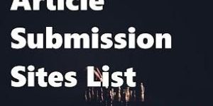 Free Article Submission Sites