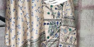 Katan Silk Suit Madhubani Print