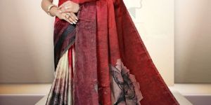 Khadi Silk Digital Print Saree