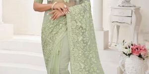 Resham Net Saree