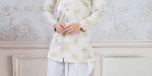 Silk Embroidered Dhoti Kurta