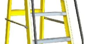 FRP GRP FOLDABLE PLATFORM LADDER