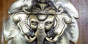 Ganesh Wall Hanging Brass Idol