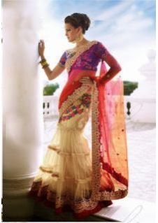 Net Lehenga Saree