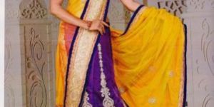 Net Lehenga Saree