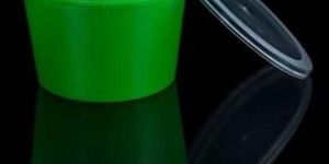 500 Ml Green Plastic Round Container
